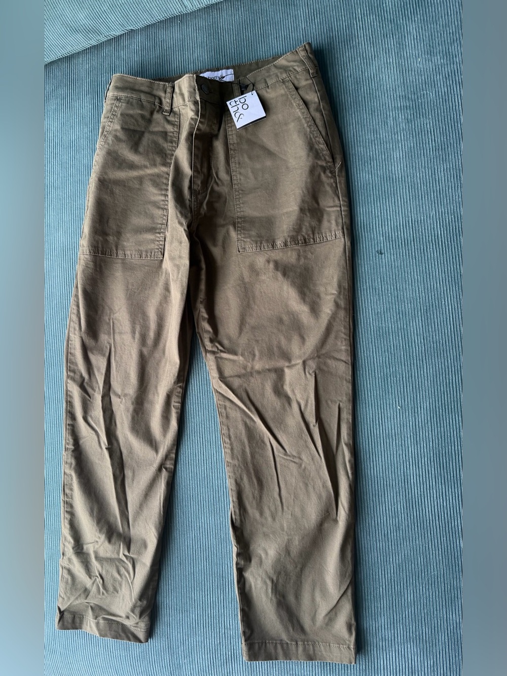 NWT Both& Apparel Pants Androgynous Straight Cargo Marlo Gen II Green Trousers